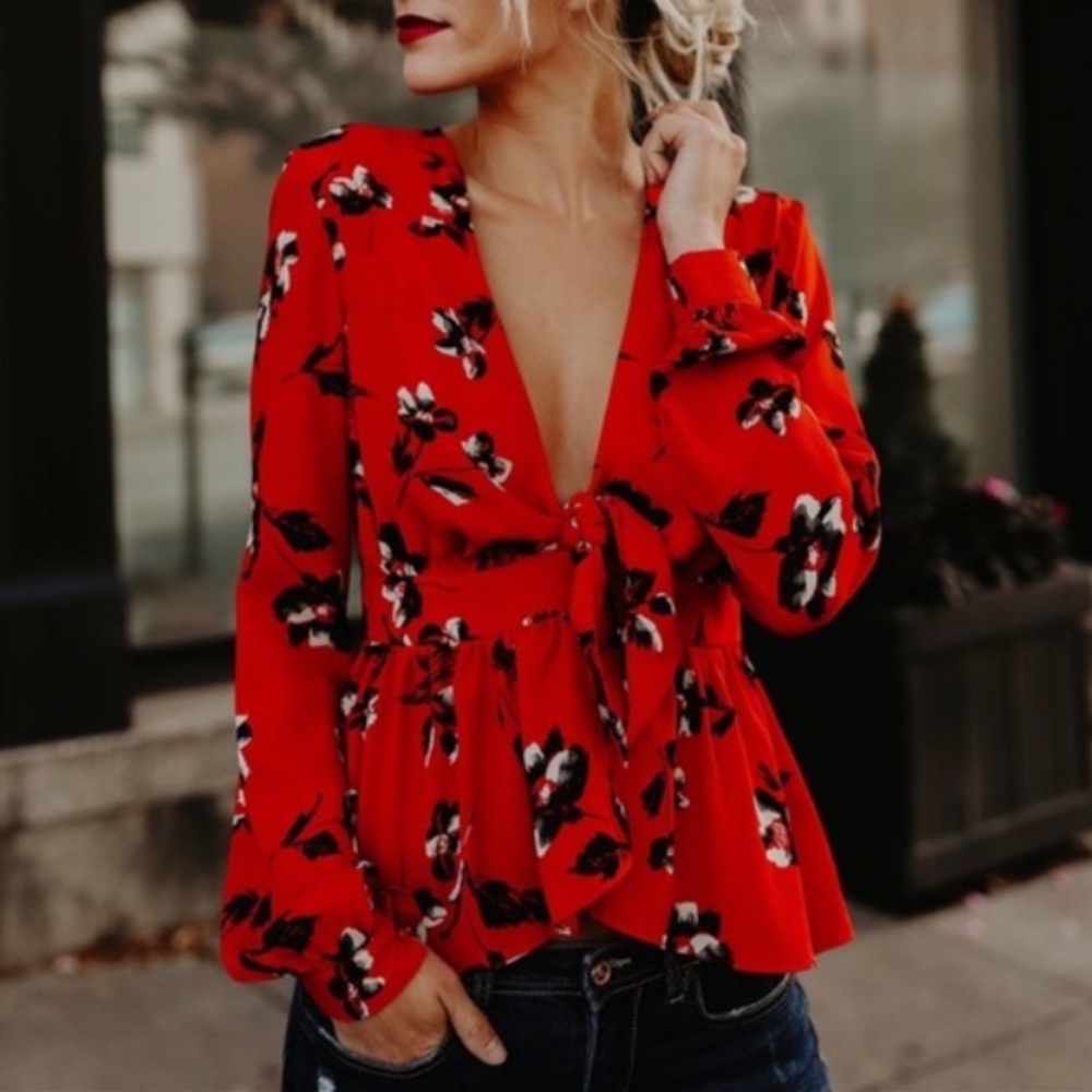 Vici Rendezvous Floral Blouse